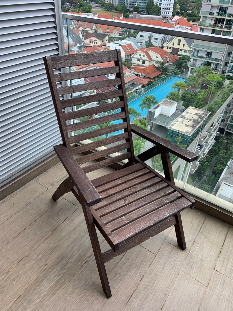 Ikea reclining outdoor chair, Furniture & Home Living, Outdoor