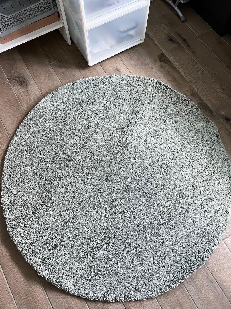 IKEA Round Rug Pale Green (Adum), Furniture & Home Living, Home Decor, Carpets, Mats