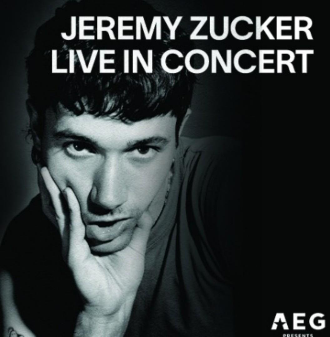 Jeremy Zucker Concert Ticket (Upper Circle, 2nd Row), Tickets