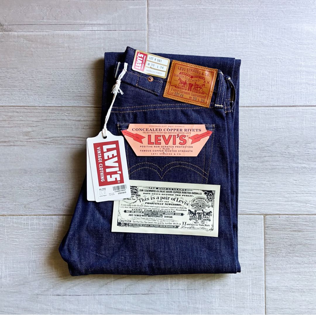 Levis Vintage Clothing 1937 501XX Made in USA W30 L34, 男裝, 褲