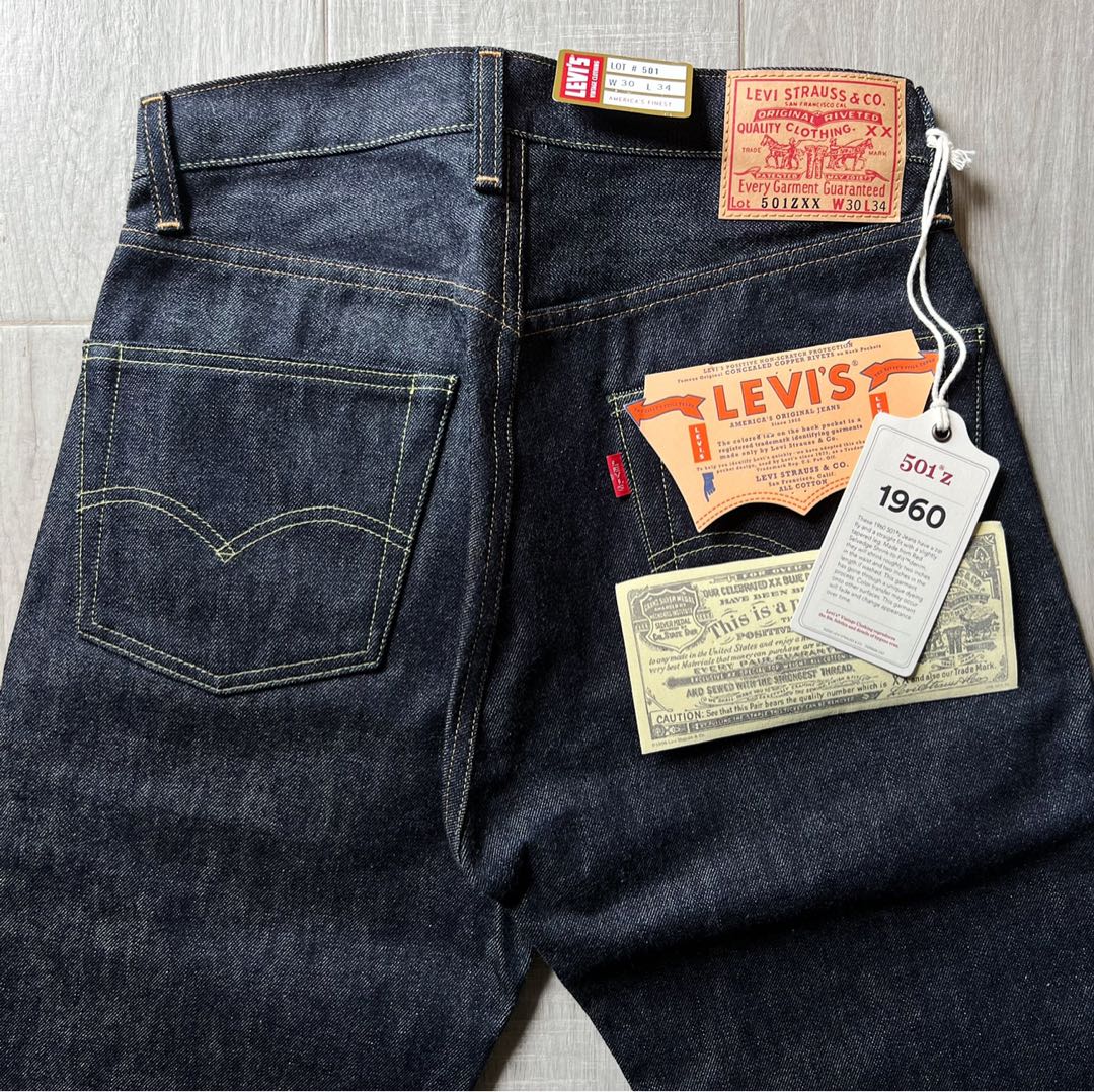 Levis Vintage Clothing LVC 1960 501Z XX Rigid Made in Japan W30 