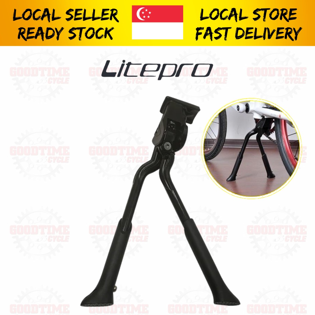 Litepro Adjustable Dual Kickstand Double Folding Bike 20 22 26 28 Bicycle Stand Foldie Sports Equipment Bicycles Parts Parts Accessories on Carousell