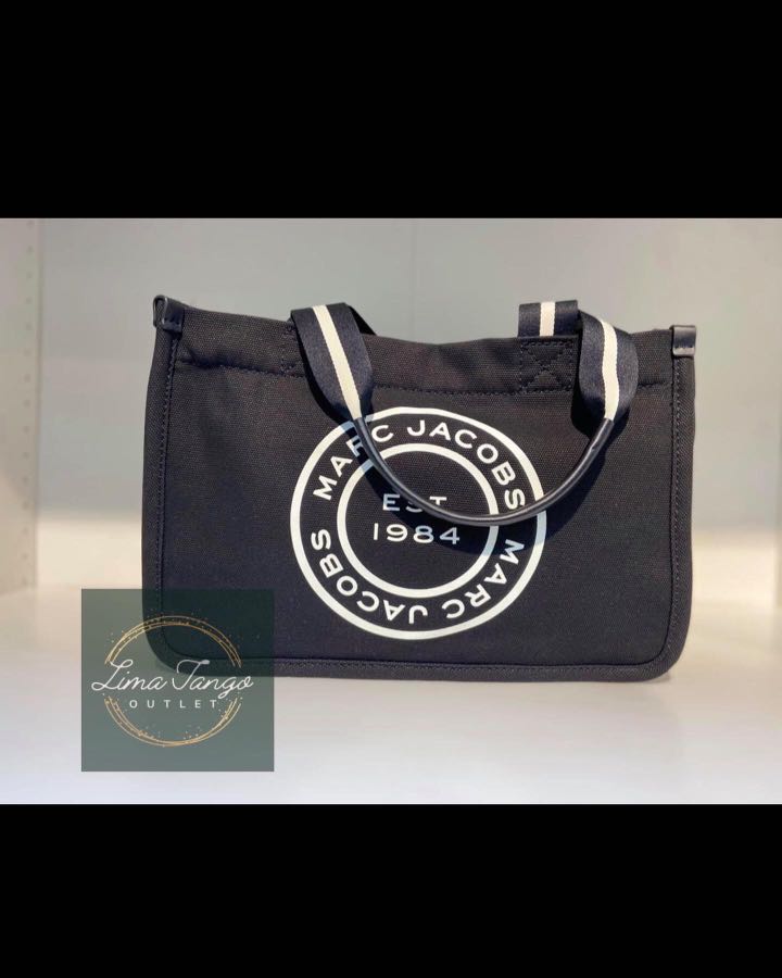 Marc Jacobs Women Black Canvas Shopping Bag