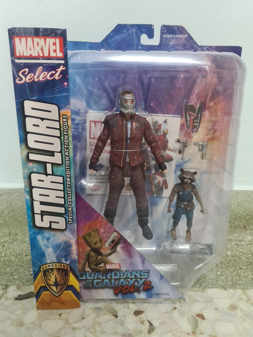  Diamond Select Toys Marvel Select Guardians of The Galaxy 2  Star-Lord & Rocket Action Figure : Toys & Games