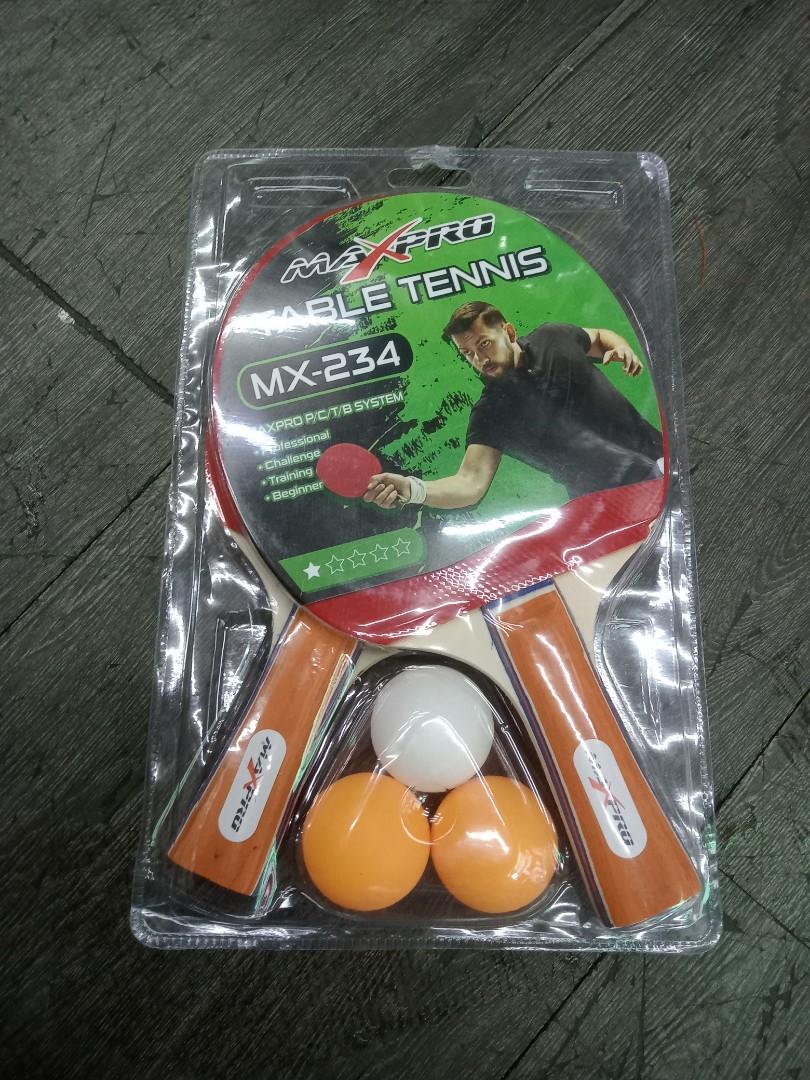 Maxpro Table tennis Racket With Pingpong Ball 3's, Sports Equipment
