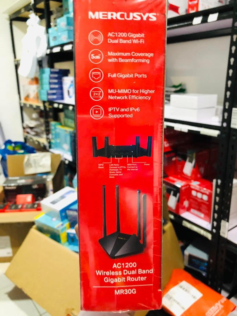 Mercusys MR30G AC1200 Wireless Dual Band Gigabit Router, Computers ...