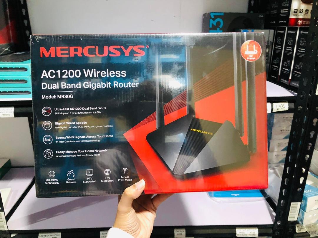 Mercusys MR30G AC1200 Wireless Dual Band Gigabit Router, Computers ...