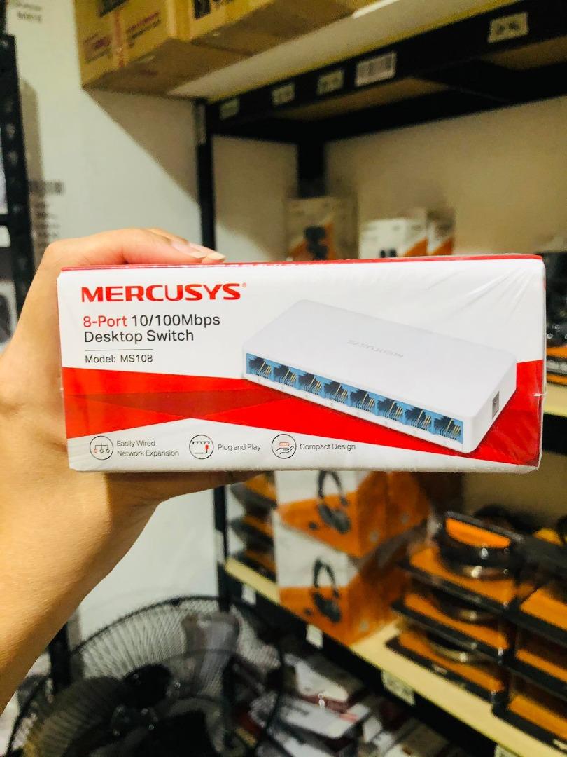 Mercusys MS108 8-Port 10/100Mbps Desktop Switch Network Switch Hub ...