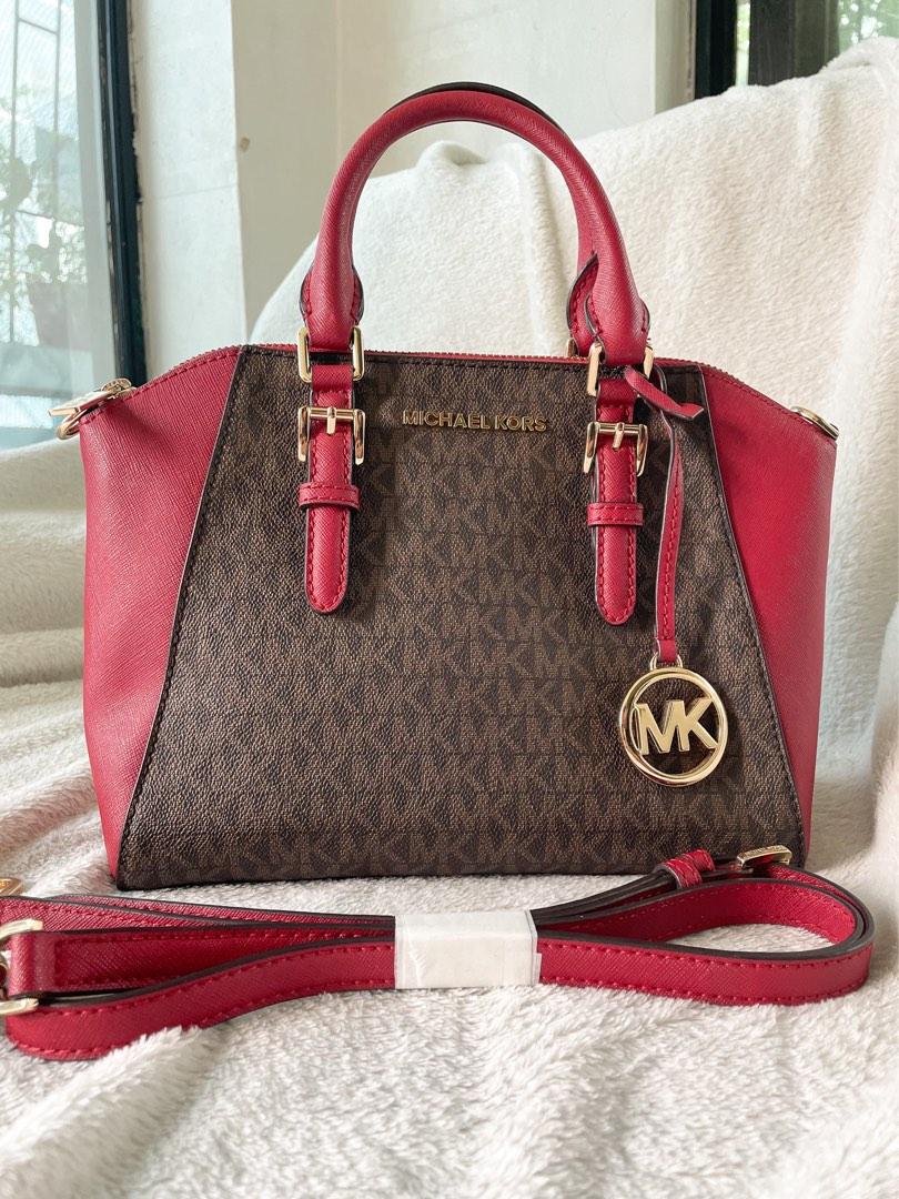 Michael Kors Ciara Saffiano Satchel Medium Messenger Crossbody