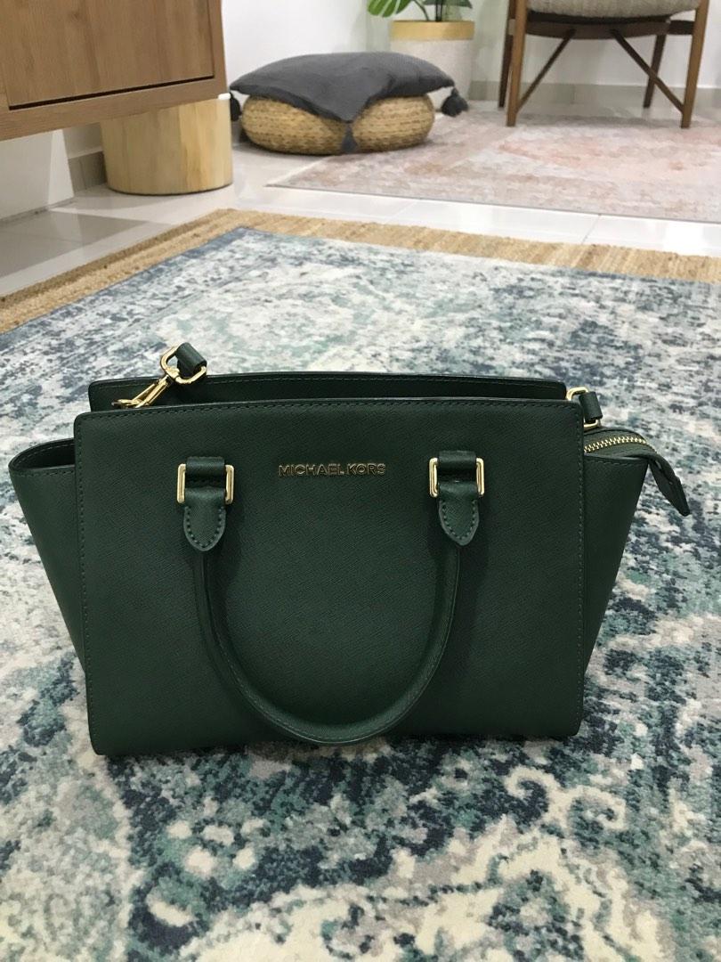 Whitney leather crossbody bag Michael Kors Green in Leather  29433356