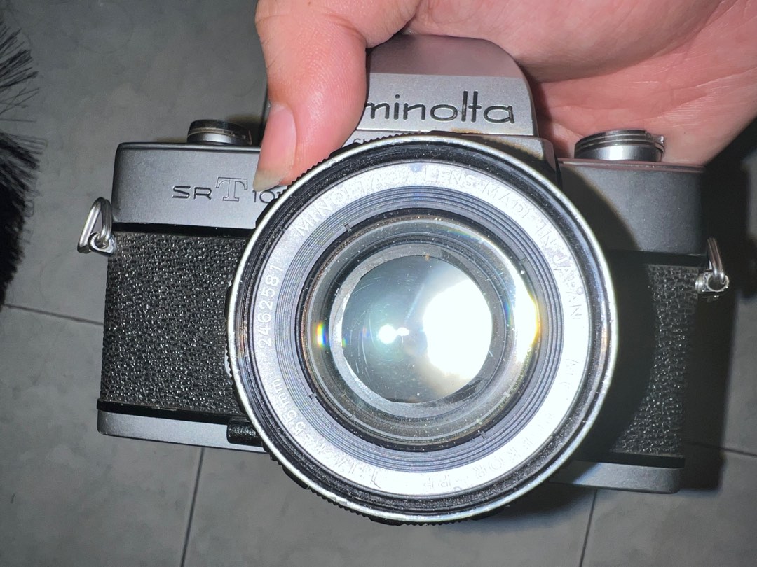 Minolta srt 101 with minolta mc rokkor pf 1.7 55mm lens, Photography, Cameras on Carousell