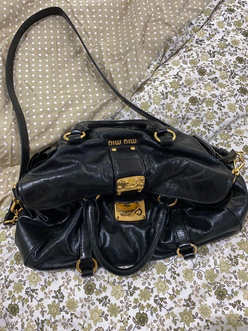 Miu Miu Vitello Lux Bow Bag With Lock, Women's Fashion, Bags & Wallets,  Cross-body Bags on Carousell