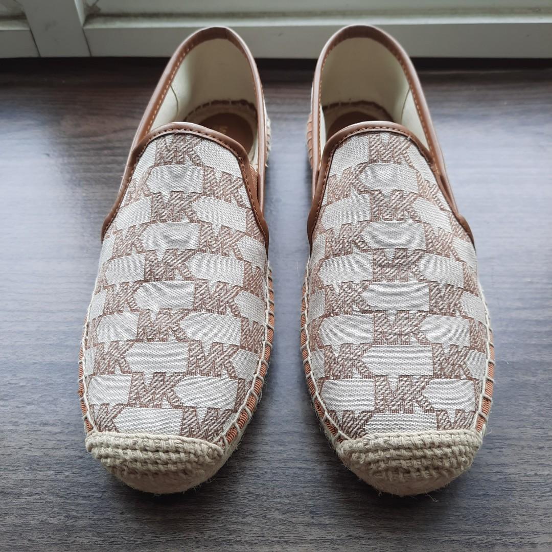 MK Hastings Espadrille Jacquard Signature Light Cream Multi