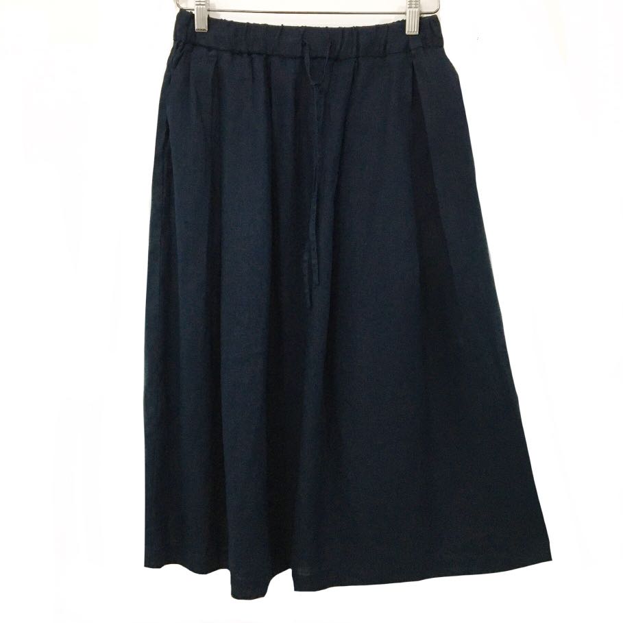 Muji 100% Linen Blue Flare Skirt, Women's Fashion, Bottoms, Skirts on ...