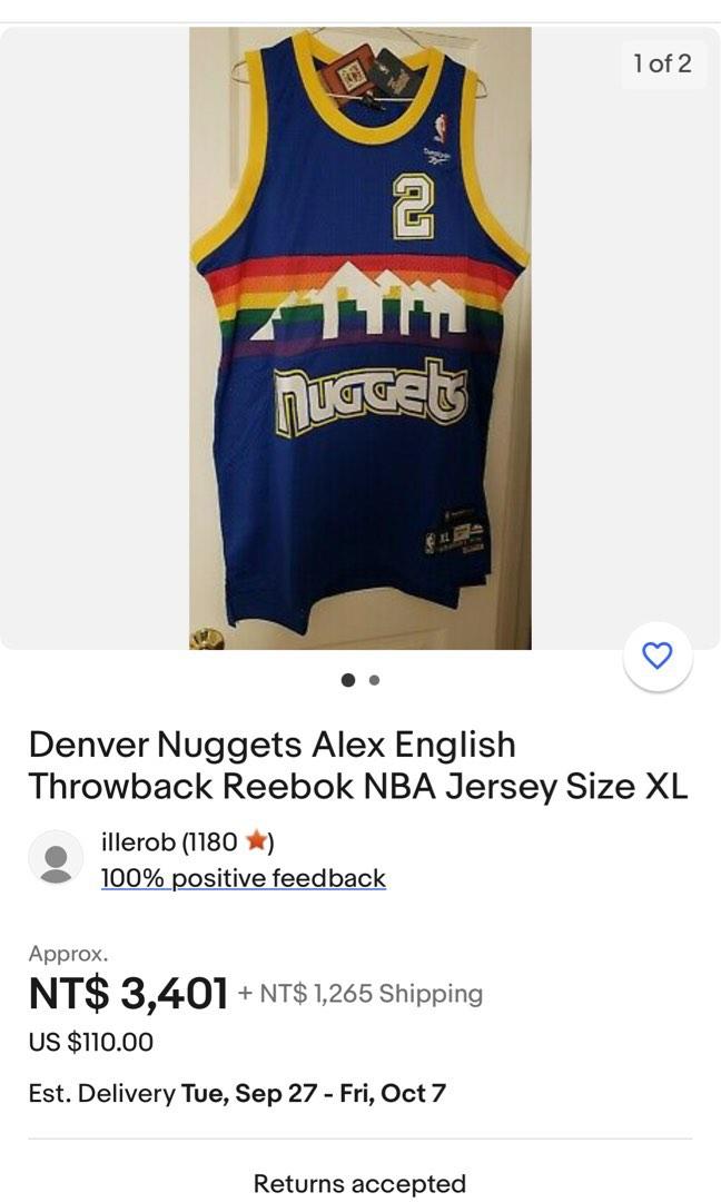 NBA Reebok Hardwood Classics1987-1988 Denver Nuggets #2 Alex