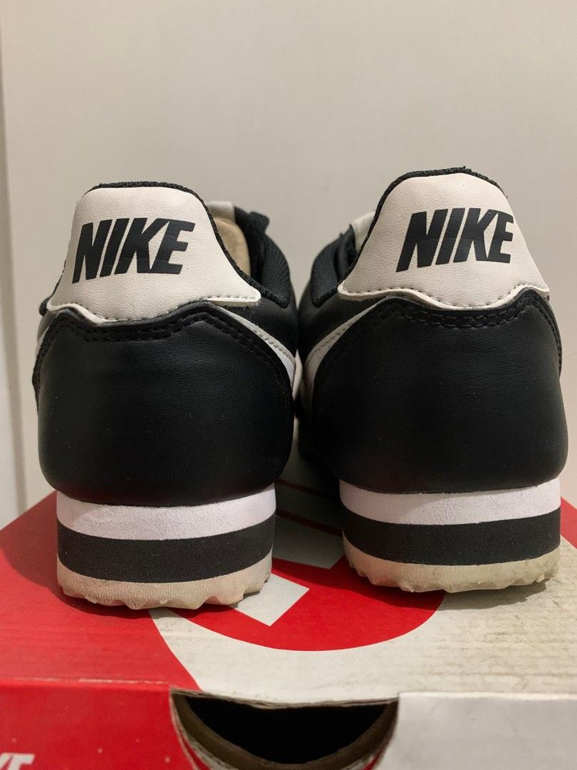 black and white cortez leather