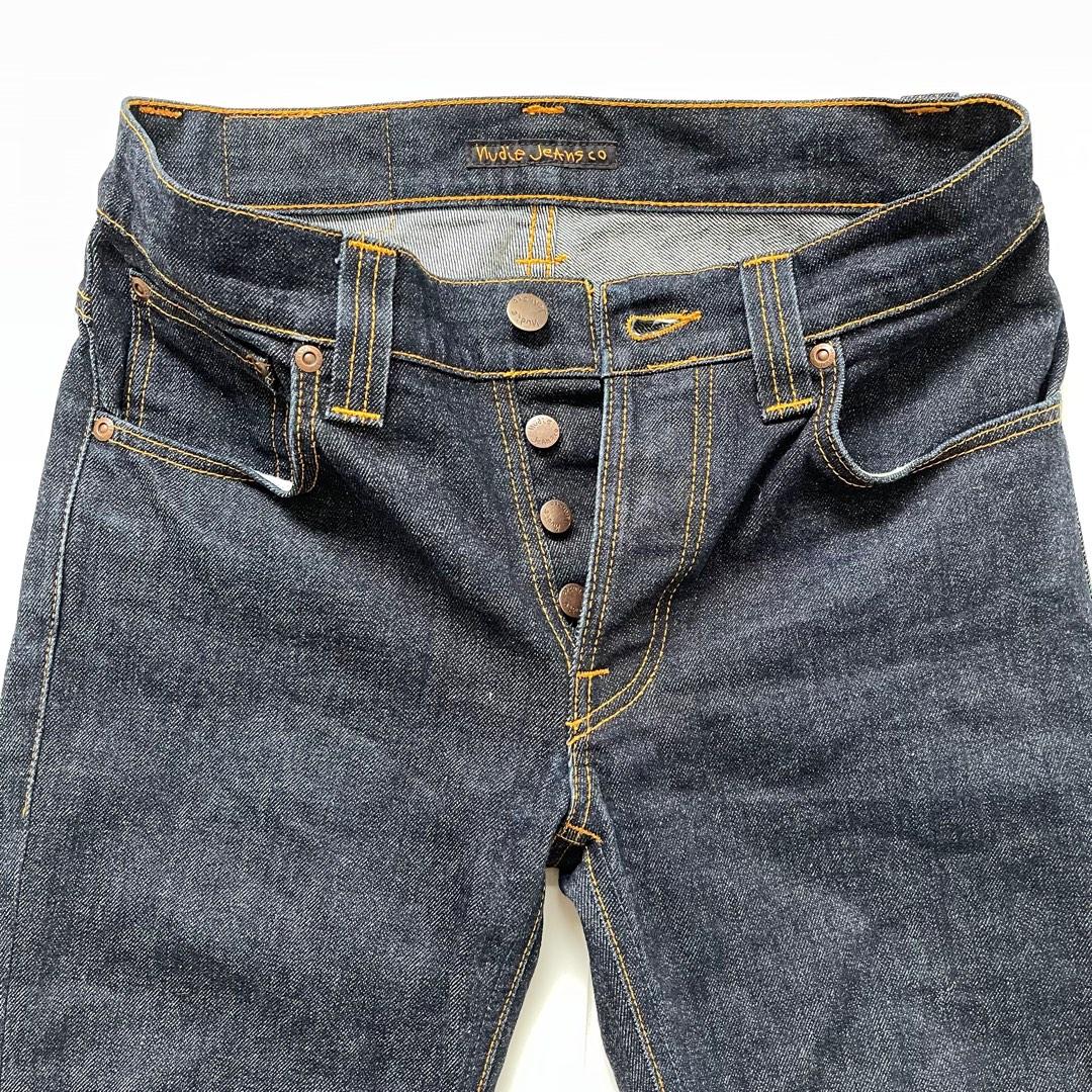 Nudie Jeans Grim Tim (Organic Dry Twill Navy), Men's Fashion