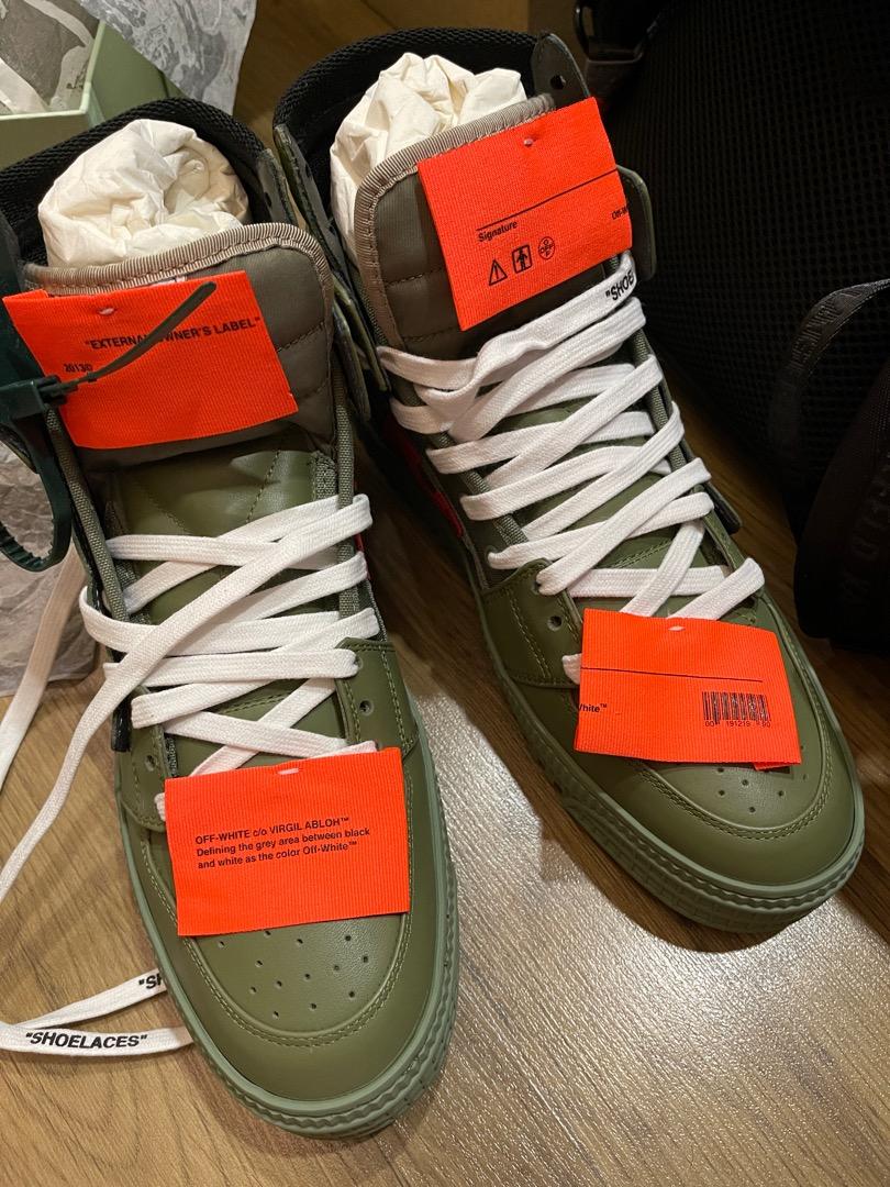 Off-White Off Court 3.0 High Tops (Size 42, Military Green)