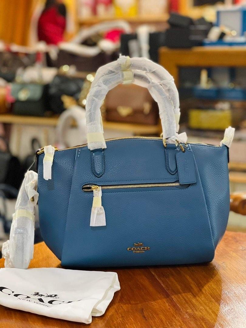 Coach polished pebble leather online elise satchel