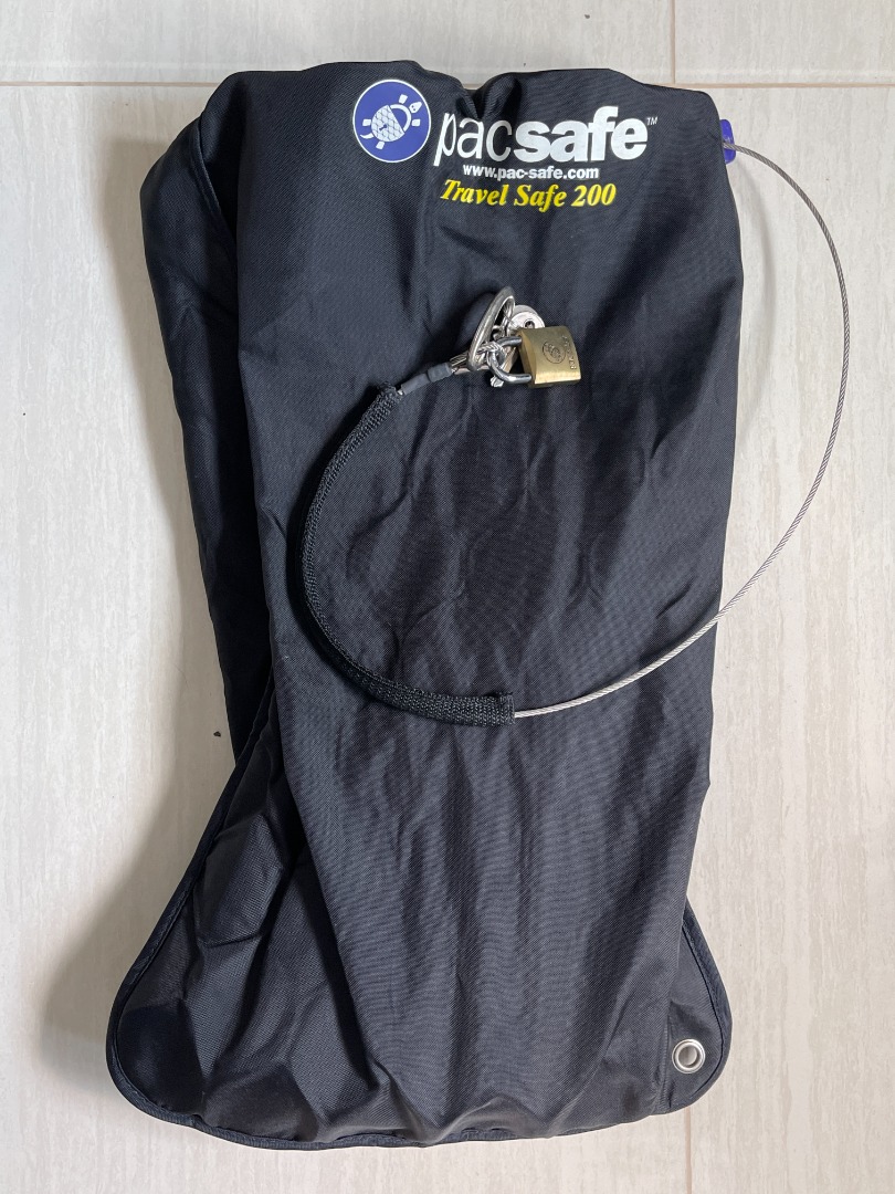 Pacsafe, Travel Safe 200, wire mesh bag with padlock, Sports Equipment