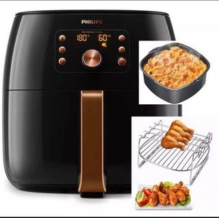  Philips Premium Airfryer XXL with Fat Removal Technology,  Black, HD9630/98 & Kitchen Philips XXL Grill Master Accessory Kit for Twin  Turbos Tar Model Air fryers, Black : Home & Kitchen