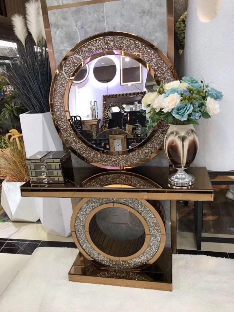 Diamond crush shop console table