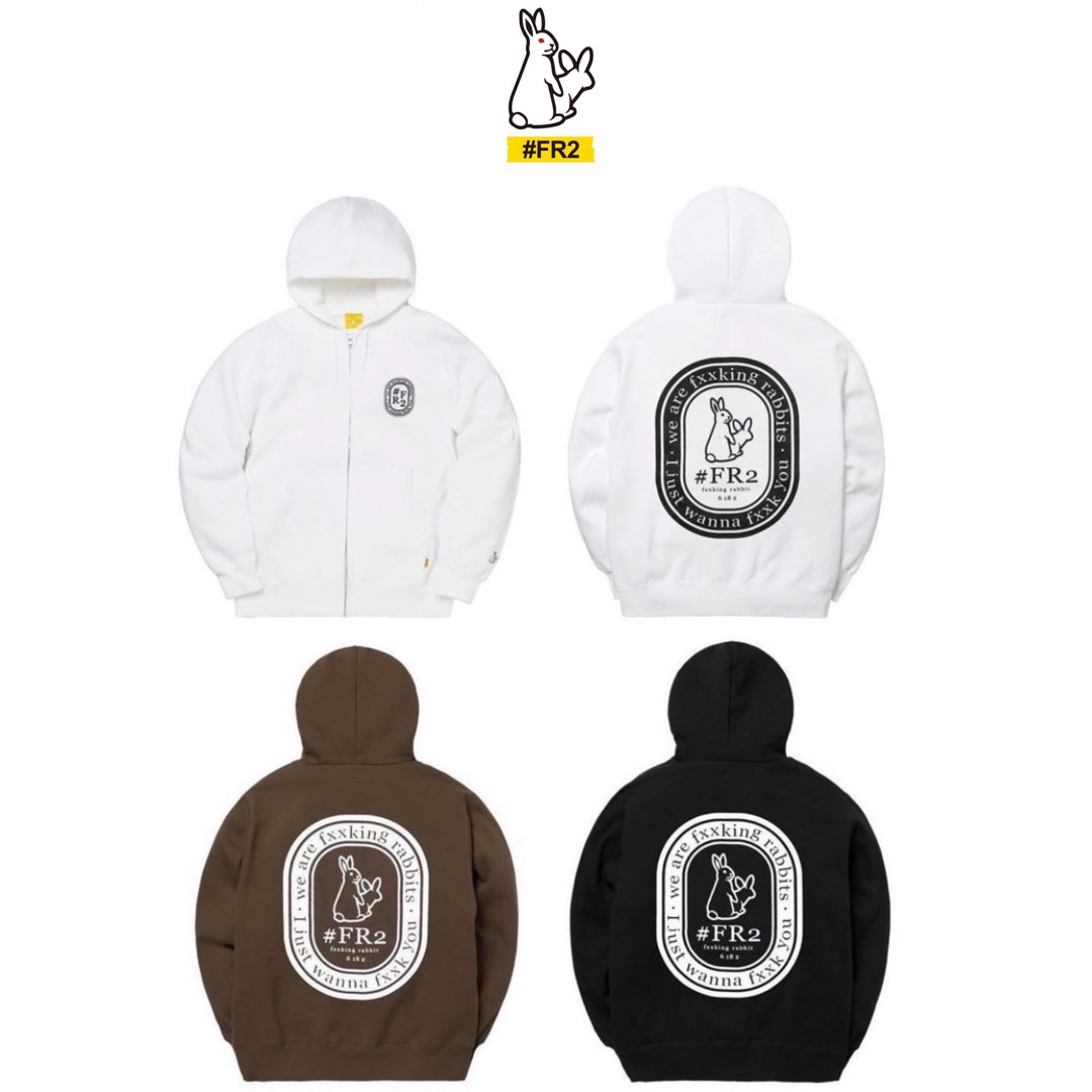 送料無料HOTCircle Logo Zip up Hoodie #FR2 ベージュ パーカー