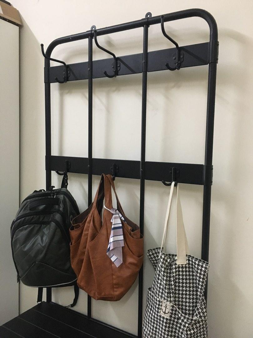 Rak kasut Shoe rack Coat hanger Ikea, Furniture & Home Living