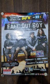 Rare Autographed Fall Out Live in Manila 2009 Concert Poster