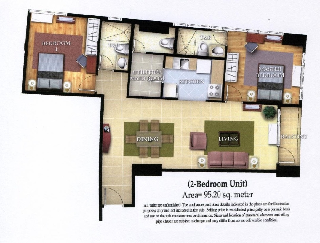 RUSH For Lease Rent 8 Forbestown 2BR BGC Skyline View Facing East