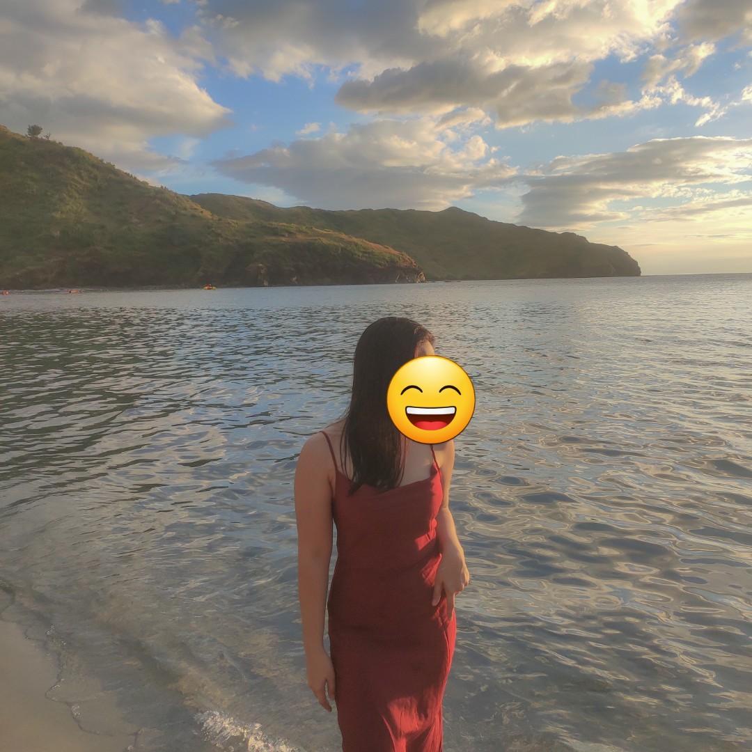 Shein Long Satinlike Red Party, Beach, or Evening Dress, Women's