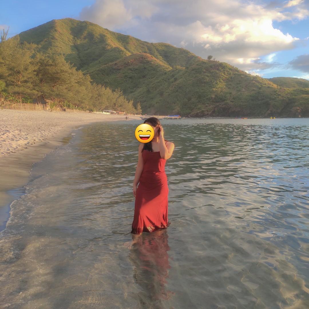 Shein Long Satinlike Red Party, Beach, or Evening Dress, Women's