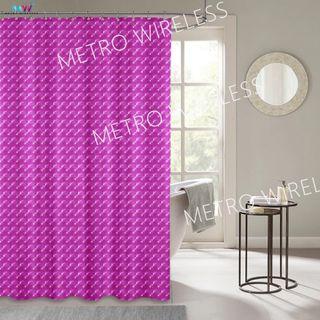 Shower Curtain Waterproof Bathroom Curtain with Hooks 180 x 180 cm Random Color