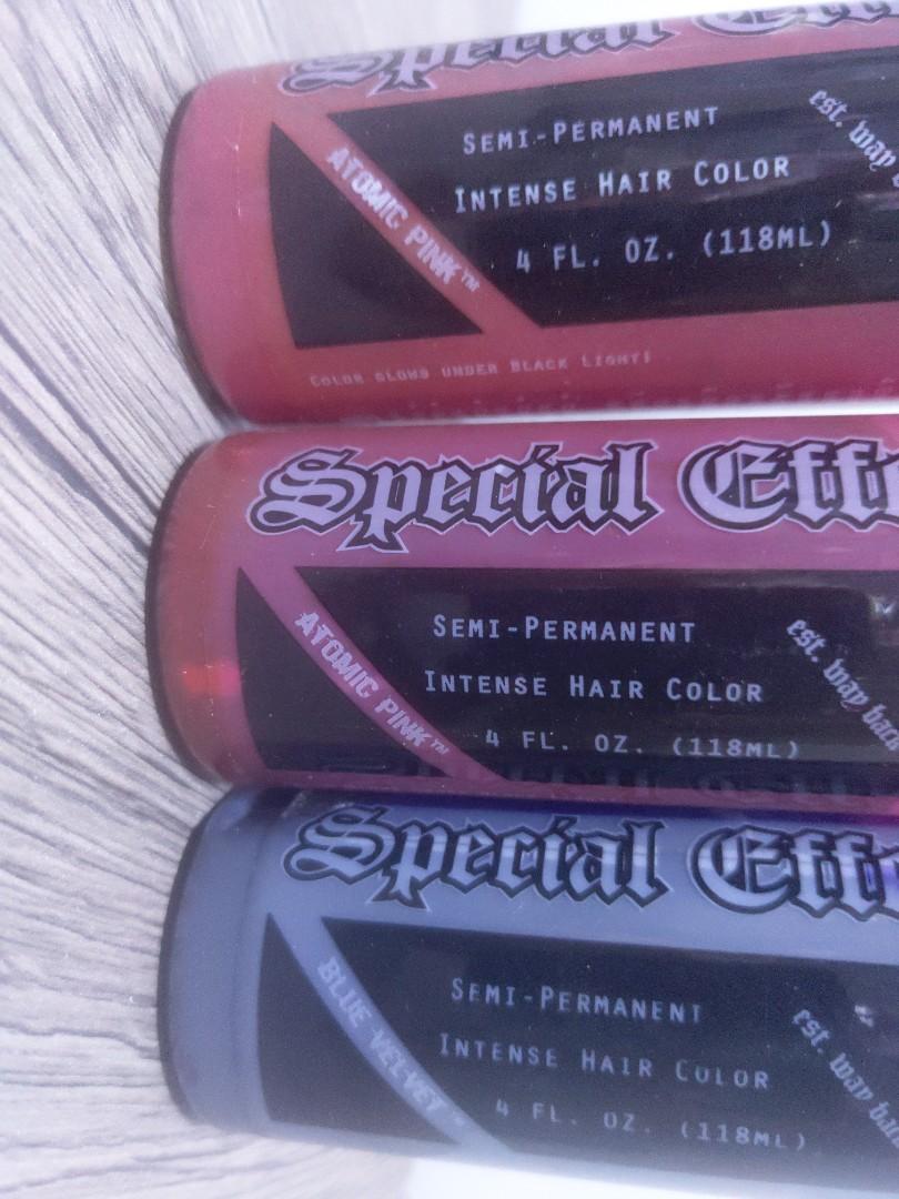 Special Effects Atomic Pink and Blue Velvet hair dyes, Beauty