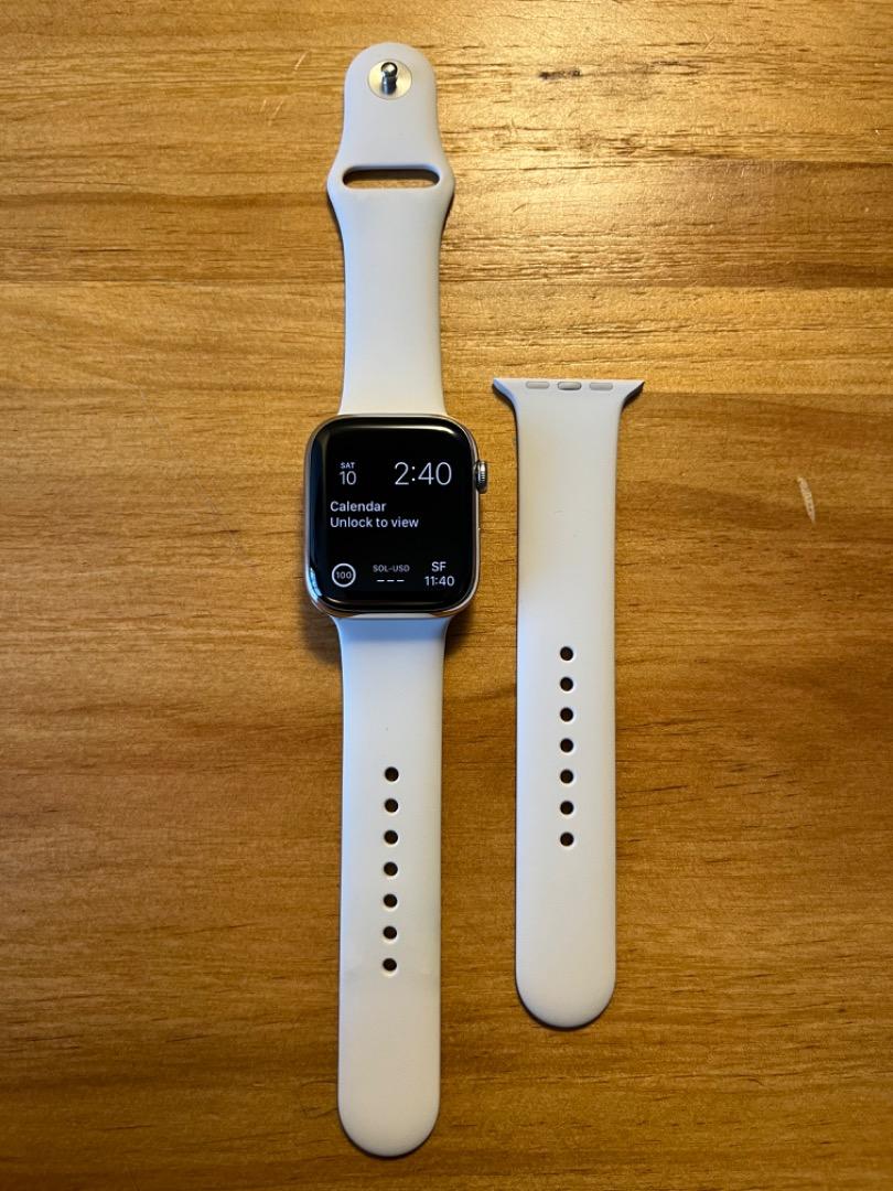 Silver Stainless steel 45mm Apple Watch Series 7 GPS Cellular Mobile Phones Gadgets Wearables Smart Watches on Carousell
