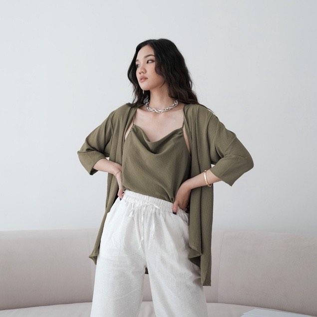 Tank best sale top cardigan