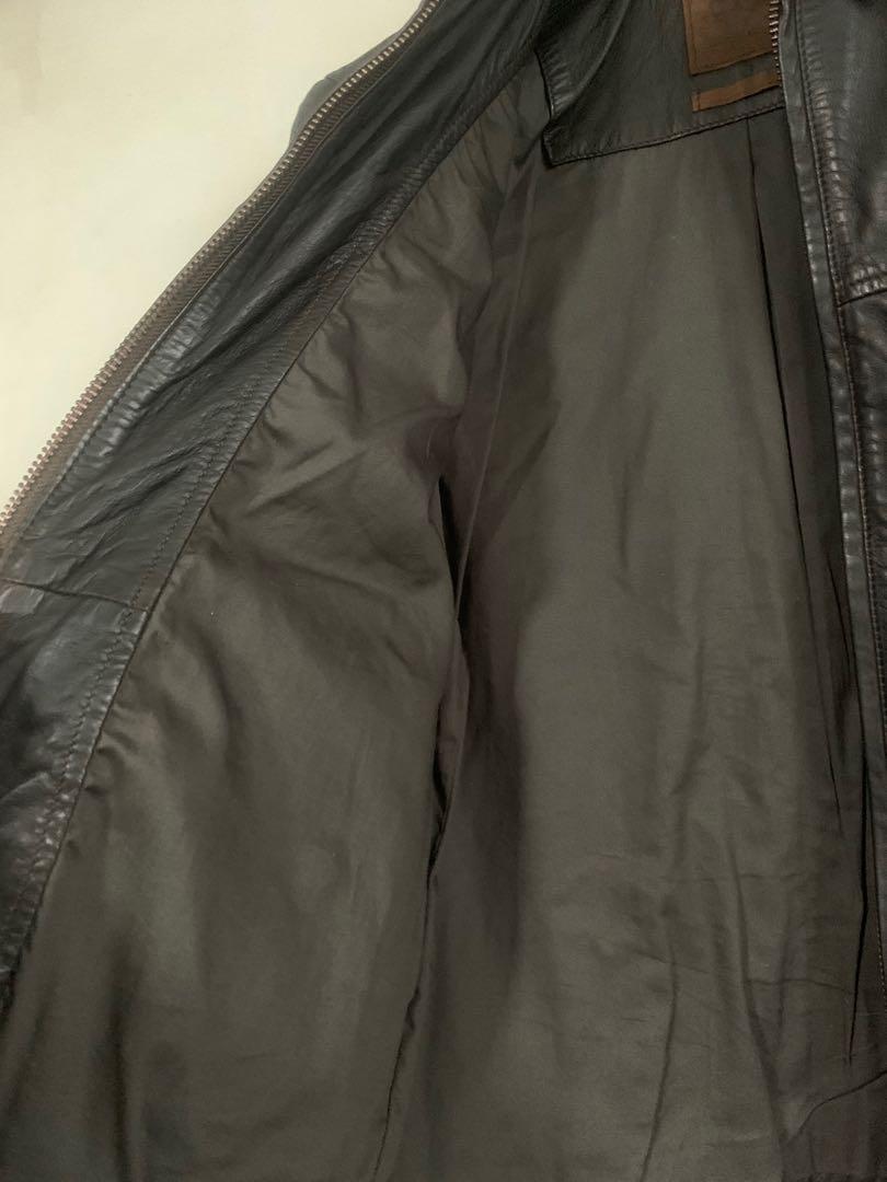 Timberland Lamb Leather Jacket, Men's Fashion, Coats, Jackets and ...