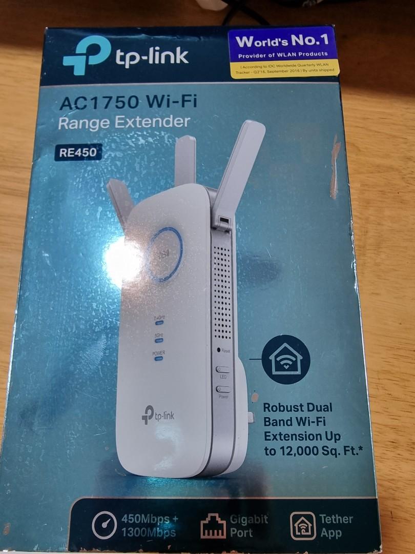 TP Link AC1750 wifi extender up to 12k sqft, Computers & Tech, Parts