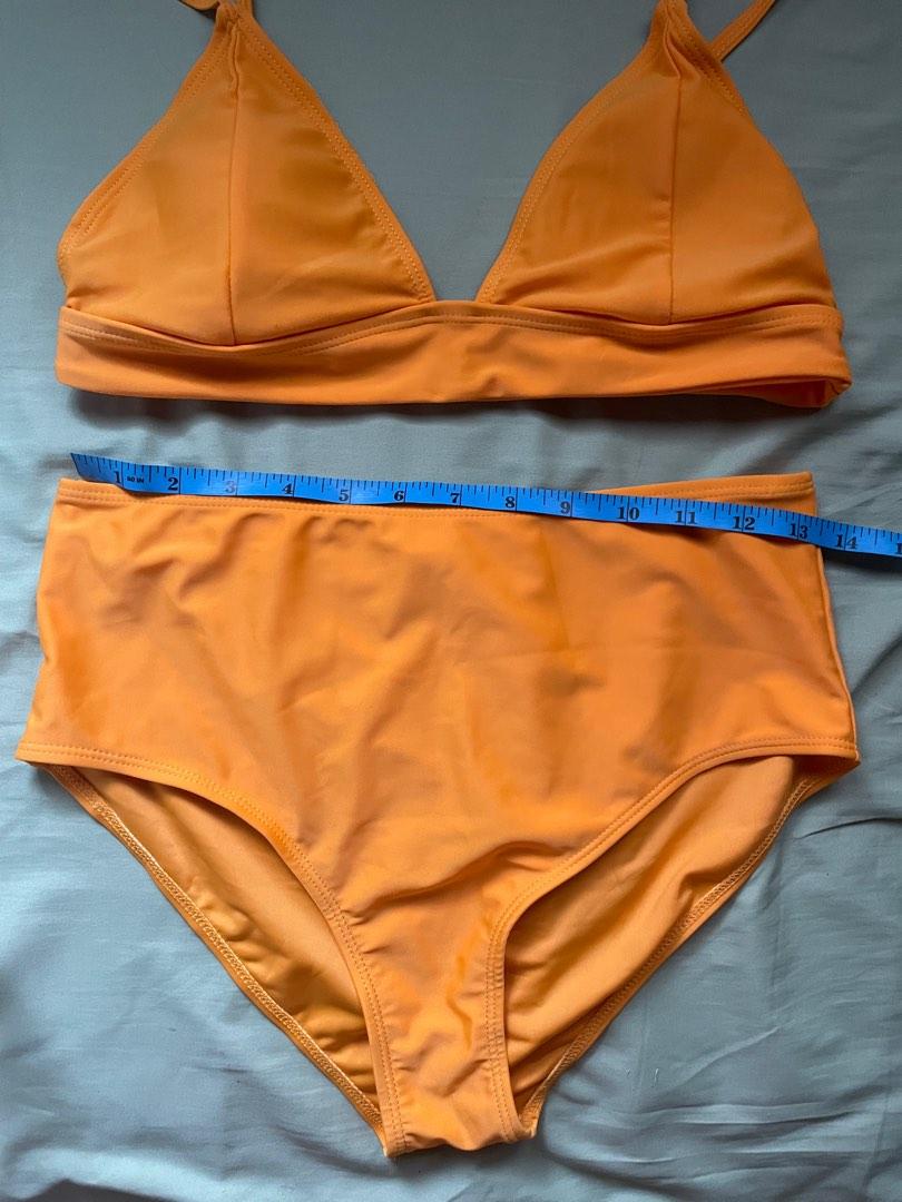 Triangle High Waist Bikini in Mustard, Women's Fashion, Swimwear