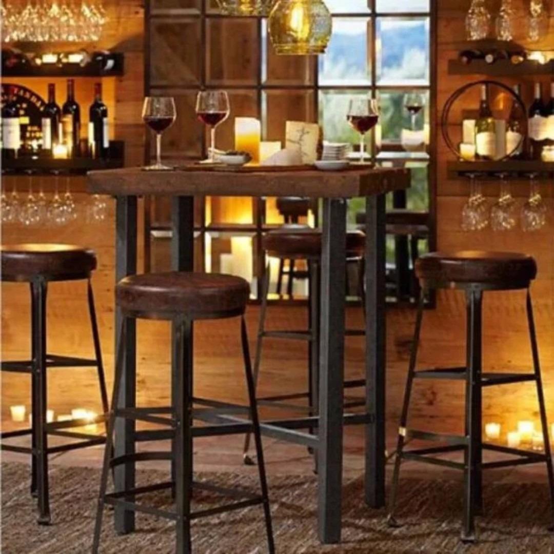 TSBT 003 Solid Wood High Bar chair coffee table Hari Raya Chinese New