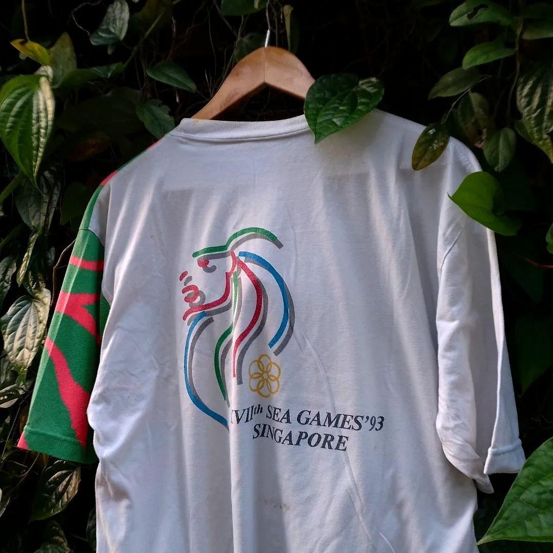 TSHIRT VINTAGE SEA GAMES SINGAPORE 93', Fesyen Pria, Pakaian