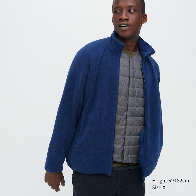 Uniqlo Fleece Jacket Full-zip Pullover, Men's Fashion, Coats
