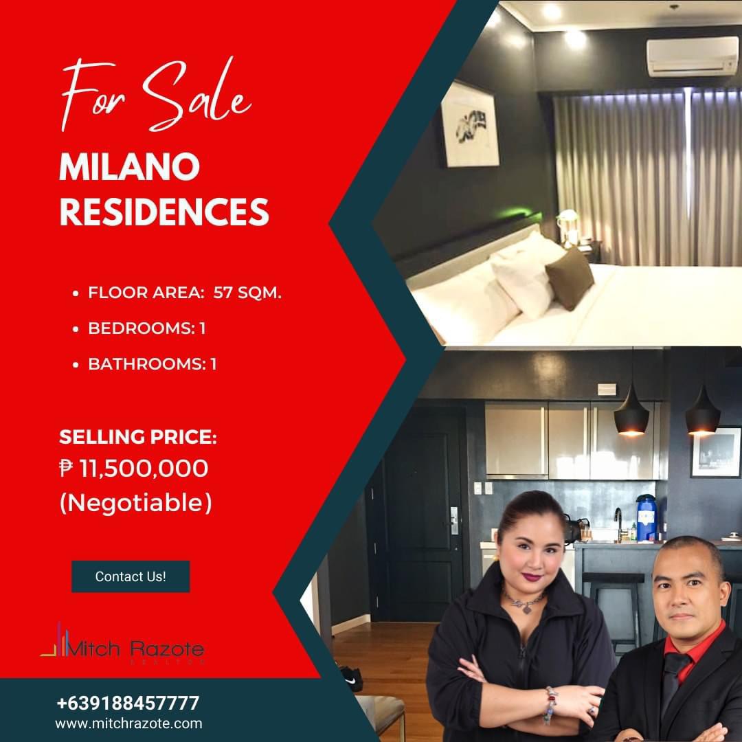 Great Deal! Upgraded Corner 1BR Unit for Sale at Milano Residences
