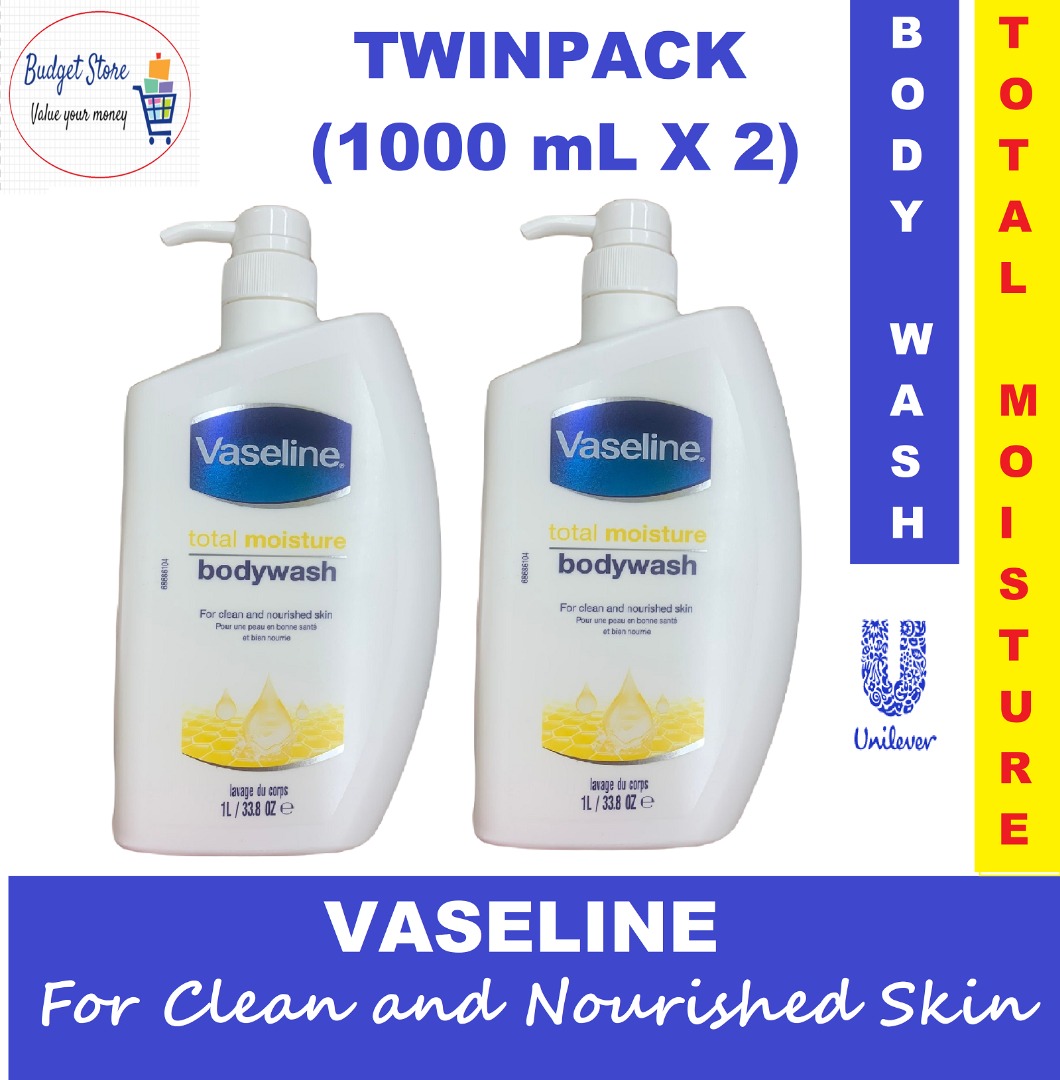 Vaseline Total Moisture Bodywash Pump Type (1000 mL x 2) TWINPACK