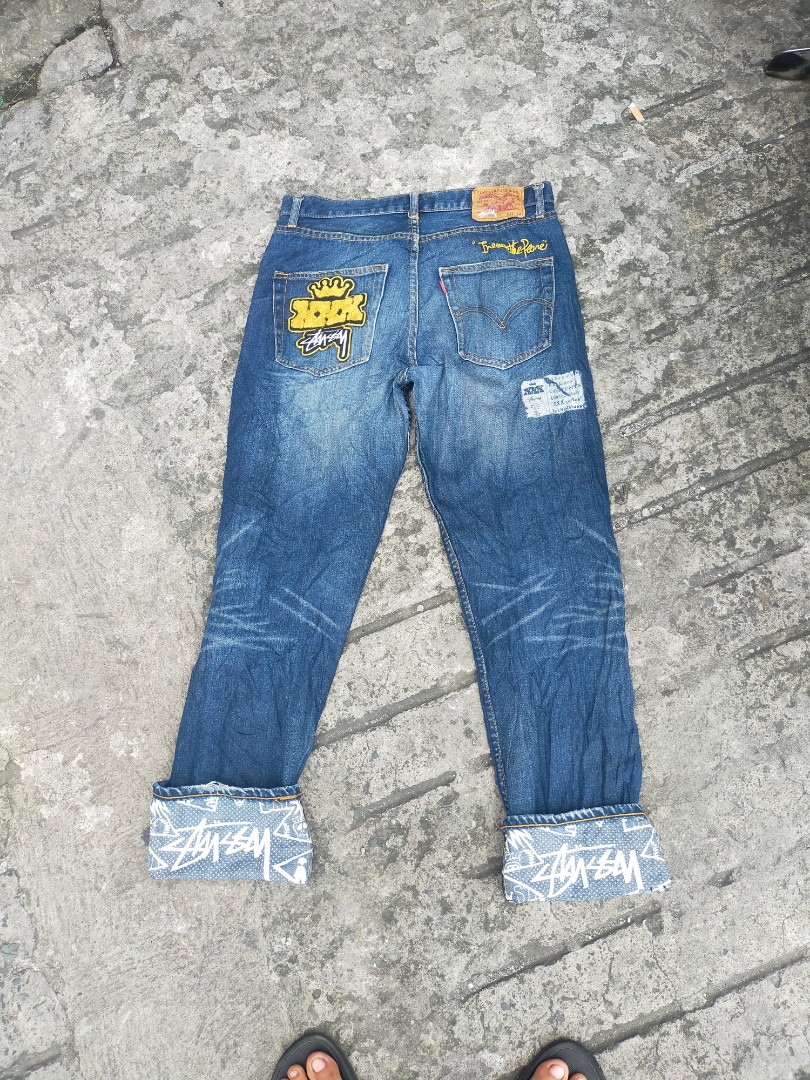 Stussy X Levis denim pants, Men's Fashion, Bottoms, Jeans on Carousell