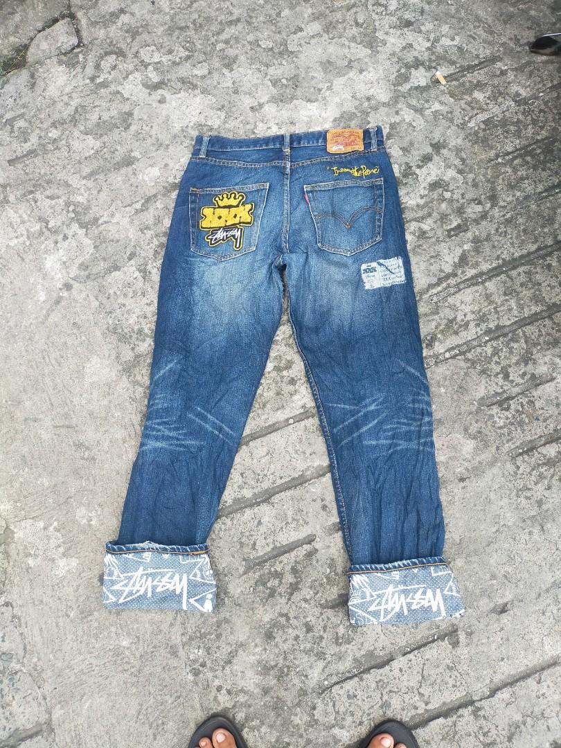 Vintage Stussy X Levis, Men's Fashion, Bottoms, Jeans on Carousell