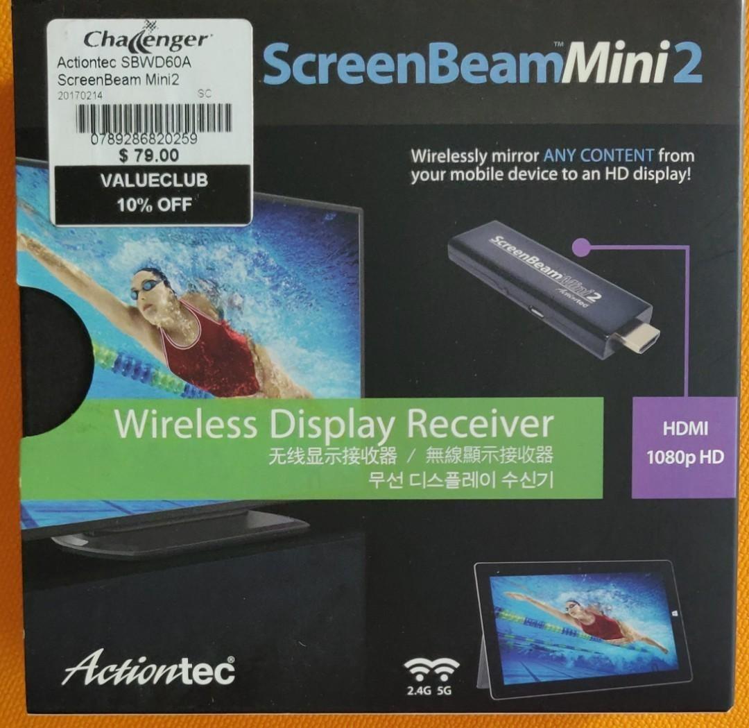 Wireless Display Dongle Adapter Miracast ScreenBeam Mini2 Actiontec