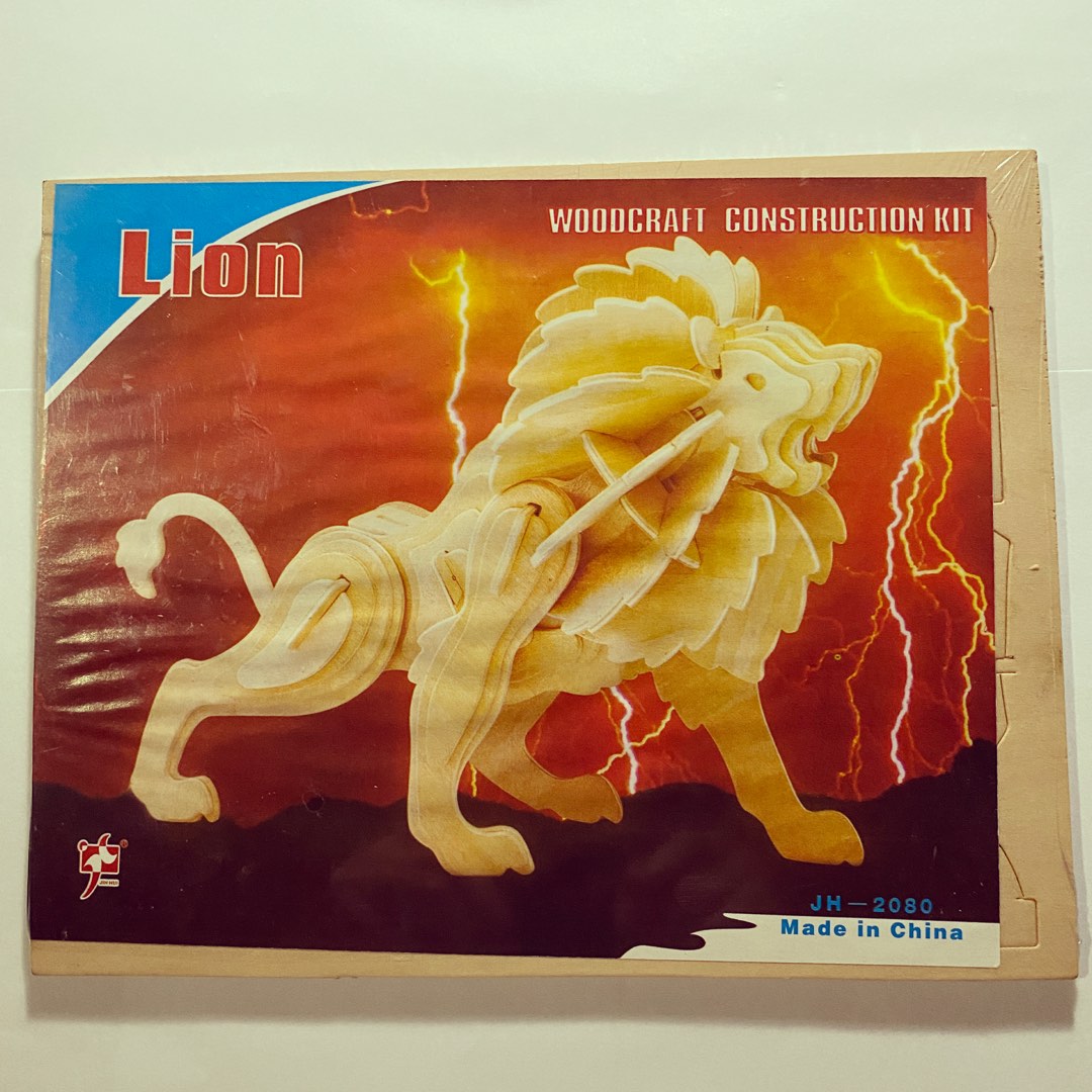 Woodcraft Construction Kit Lion&Foat, Hobbies & Toys, Toys & Games on