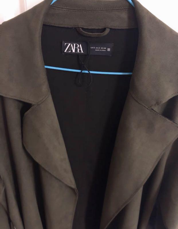 Zara green suede jacket store