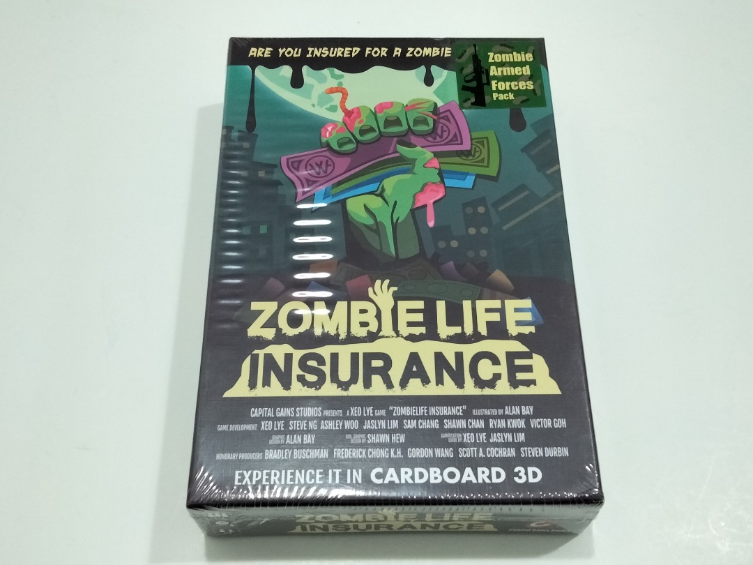 Zombielife Insurance Board Game, Hobbies & Toys, Toys & Games on Carousell